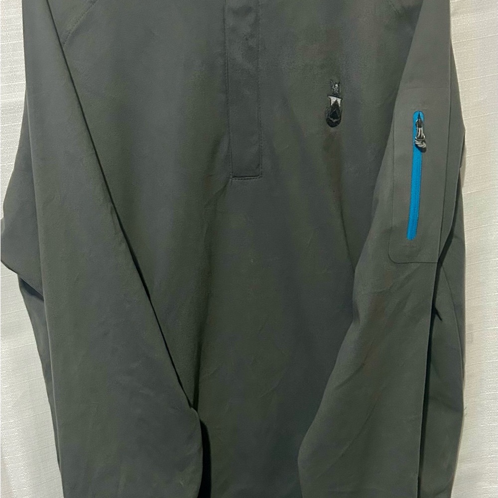 Peter Millar Warmth 1/4 Zip Element Pullover Men's L Gray Golf Long Sleeve